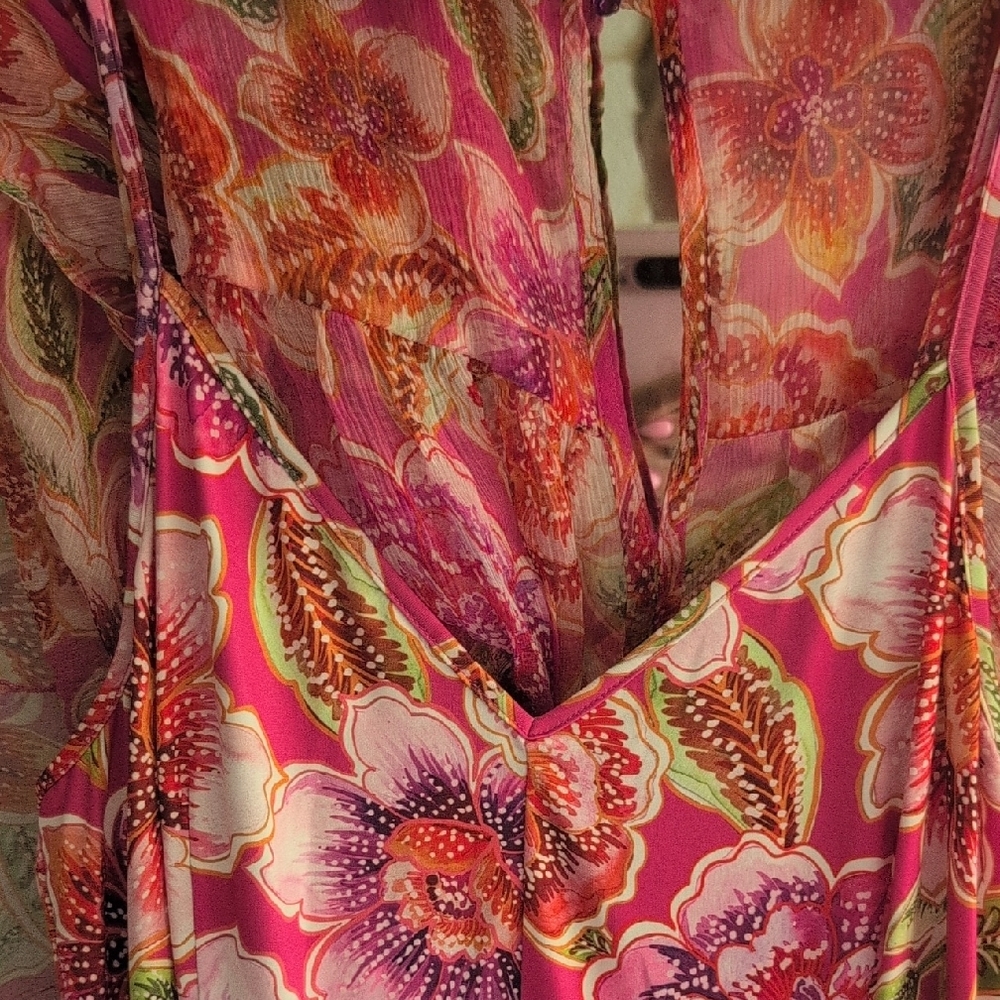 Johnny Was Jade Loren 100% Silk Maxi Dress - Picture 9 of 10
